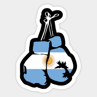 Argentina Flag Boxing Gloves for Argentinian Boxers Sticker